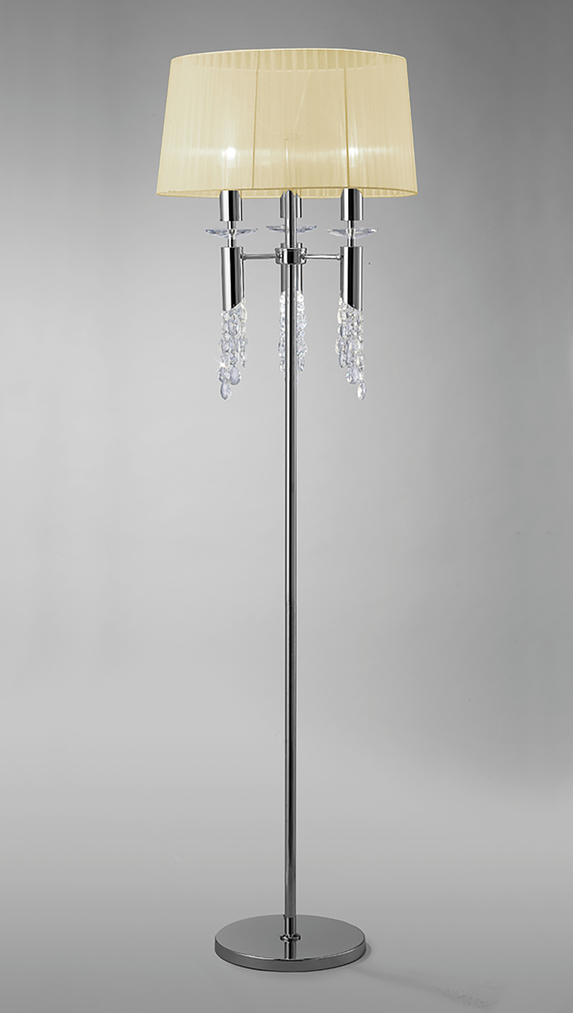 M3869/CS  Tiffany Crystal 175cm Floor Lamp 3+3 Light